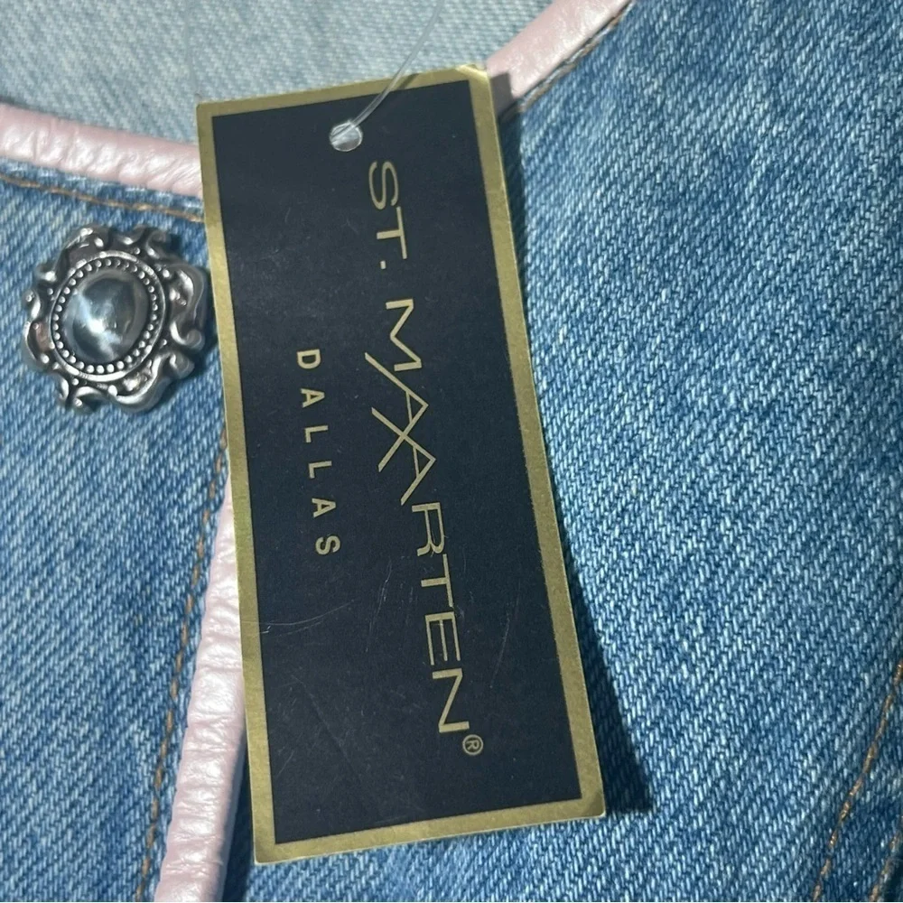 St. Maarten Dallas Denim Vest NWT Small - Picture 9 of 9